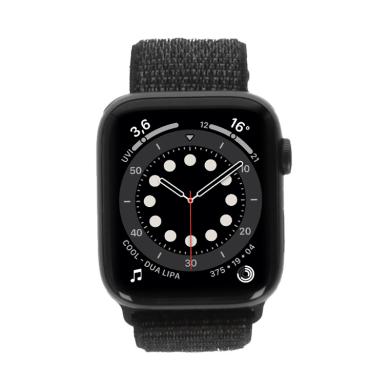 Apple Watch Series 6 Aluminiumgehäuse space grau 44mm Sport Loop schwarz (GPS + Cellular)