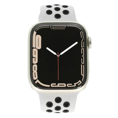 Apple Watch Series 7 Aluminiumgehäuse polarstern 45mm mit Sportarmband mitternacht (GPS) polarstern