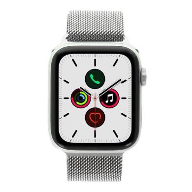 Apple Watch Series 5 Aluminiumgehäuse silber 44mm Milanaise-Armband silber (GPS)