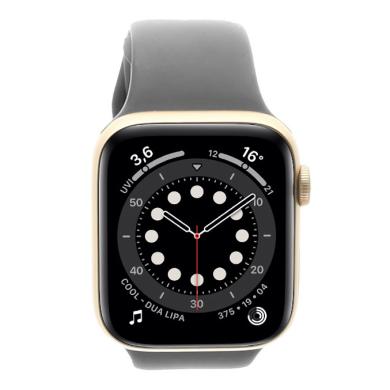 Apple Watch Series 6 Aluminiumgehäuse gold 44mm mit Sportarmband schwarz (GPS) gold