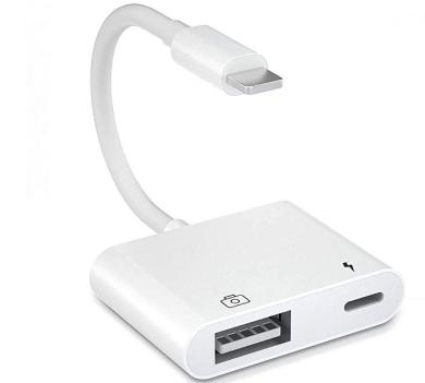 2in1 Lightning vers USB - Adaptateur de caméra -ID19614 blanc