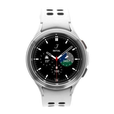 Samsung Galaxy Watch 4 Classic 46mm silber (SM-R890) mit Extreme Sport Band weiß silber