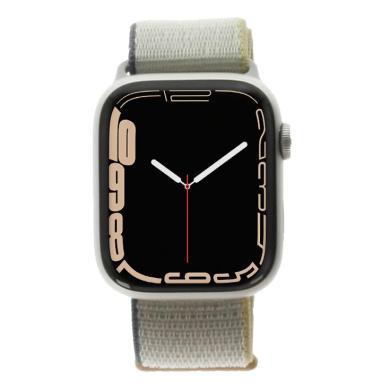 Apple Watch Series 7 GPS + Cellular 45mm aluminium lumière stellaire boucle sport sel de mer - comme neuf