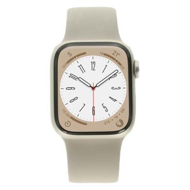 Apple Watch Series 8 Aluminiumgehäuse polarstern 41mm Sportarmband (GPS + Cellular)