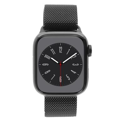 Apple Watch Series 8 GPS + Cellular 41mm Acciaio inossidabile grafite Cinturino in maglia milanese grafite - Ricondizionato - Come nuovo - Grade A+