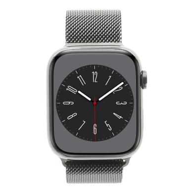 Apple Watch Series 8 Edelstahlgehäuse graphit 45mm Milanaise-Armband graphit (GPS + Cellular)