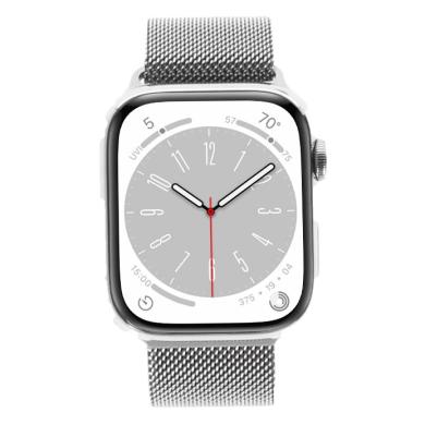 Apple Watch Series 8 GPS + Cellular 45mm acciaio inossidable argento milanese argento - Ricondizionato - ottimo - Grade A