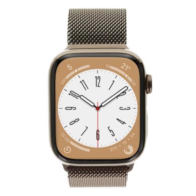 Apple Watch Series 8 GPS + Cellular 45mm acier inoxydable or bracelet milanais or