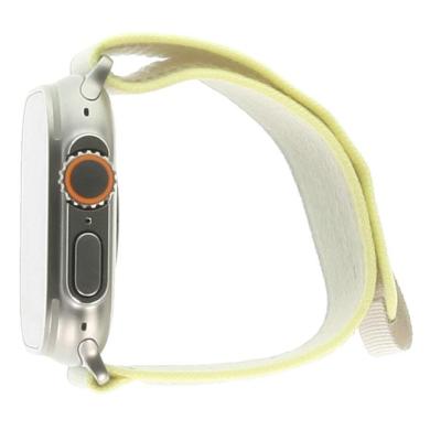 Apple Watch Ultra GPS + Cellular 49mm titane bracelet trail jaune/beige S/M