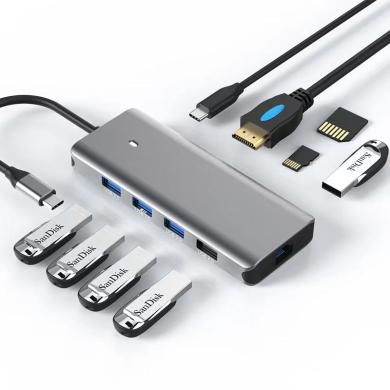 USB-C Hub 10 in 1 -ID19975 grau