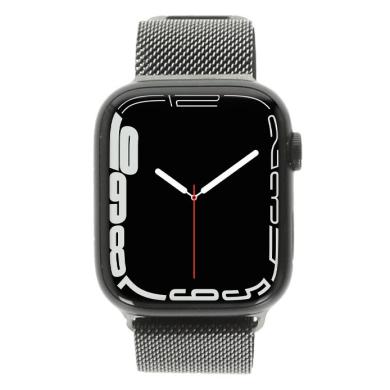 Apple Watch Series 7 GPS + Cellular 45mm aluminium bleu de minuit bracelet milanais graphite - bon état