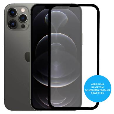 [2 Stück] Ultra Schutzglas inkl. Schablone für Apple iPhone 12 Pro Max -ID20018 schwarz