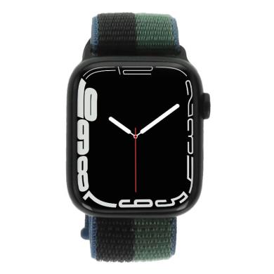 Apple Watch Series 7 GPS 45mm aluminium bleu de minuit boucle sport minuit/eucalyptus