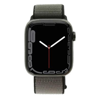 Apple Watch Series 7 Edelstahlgehäuse graphit 45mm mit Sport Loop anchor gray (GPS + Cellular) graphite
