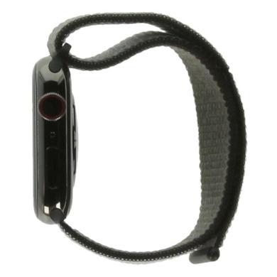 Apple Watch Series 7 GPS + Cellular 45mm acier inoxydable graphite boucle sport gris