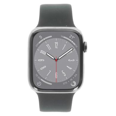 Apple Watch Series 8 GPS + Cellular 45mm acier inoxydable graphite bracelet sport bleu de minuit