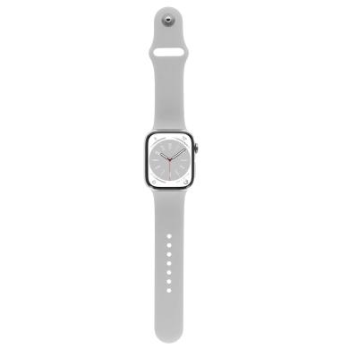 Apple Watch Series 8 GPS + Cellular 45mm acciaio inossidable argento cinturino Sport bianco - Ricondizionato - Come nuovo - Grade A+