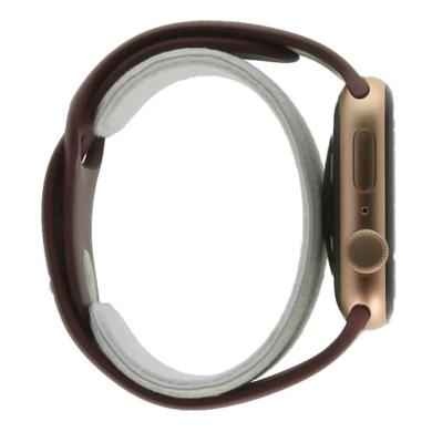 Apple Watch SE Aluminiumgehäuse gold 44mm Sportarmband pflaume (GPS)