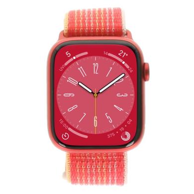 Apple Watch Series 8 GPS + Cellular 45mm alluminio rosso cinturino Loop Sport rosso nuovo