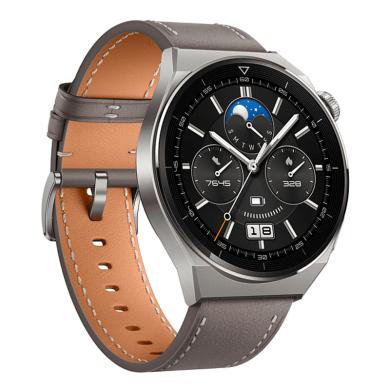 Huawei Watch GT 3 Pro 46mm titanio cinturino in pelle grigio