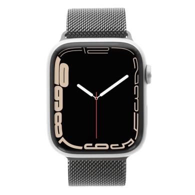 Apple Watch Series 7 Boîtier En Aluminium Lumière Stellaire 45Mm Bracelet Milanais Graphite (Gps)