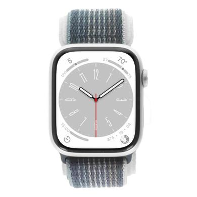 Apple Watch Series 8 Cassa in alluminio color argento 45mm Sport Loop Blu tempesta (GPS + Cellular) - Ricondizionato - buono - Grade B