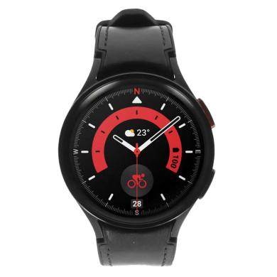 Samsung Galaxy Watch5 Pro black titanium 45mm LTE Cuir hybride noir