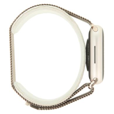 Apple Watch Series 8 Aluminiumgehäuse polarstern 41mm Milanaise-Armband gold (GPS)