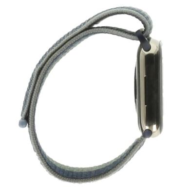 Apple Watch Series 7 Stainless Steel Case oro 41mm Sport Loop abyssblu/moosverde (GPS + Cellular)