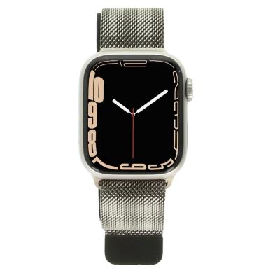 Apple Watch Series 7 GPS 41mm Alluminio galassia Cinturino in maglia milanese oro - Ricondizionato - ottimo - Grade A