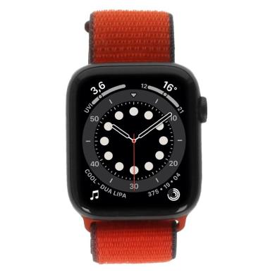 Apple Watch Series 6 Cassa in Alluminio space grigio 44mm Sport Loop rosso (GPS)