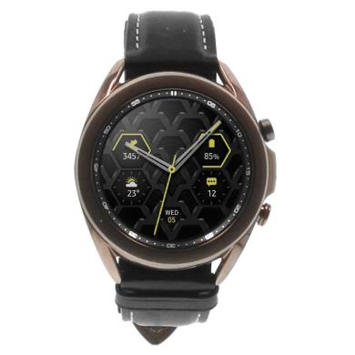 Samsung Galaxy Watch 3 LTE Acier Inox 41mm mystic bronze Bracelet en cuir brodé noir(SM-R855)