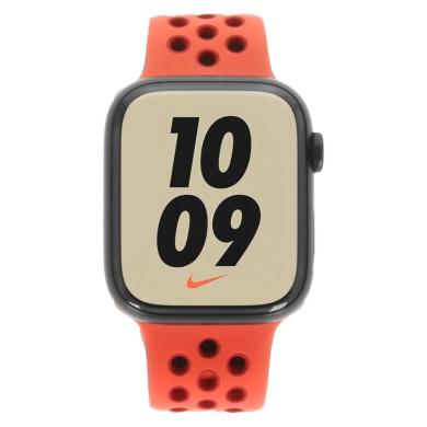 Apple Watch Series 8 Alluminio mezzanotte 45mm Cinturino Sport Nike cremisi acceso/rosso gym (GPS + Cellular) - Ricondizionato - Come nuovo - Grade A+