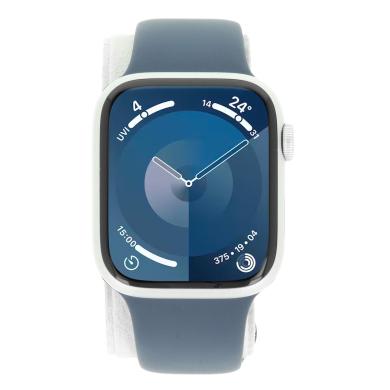 Apple Watch Series 9 Alluminio argento 45mm Cinturino Sport blu tempesta M/L (GPS)