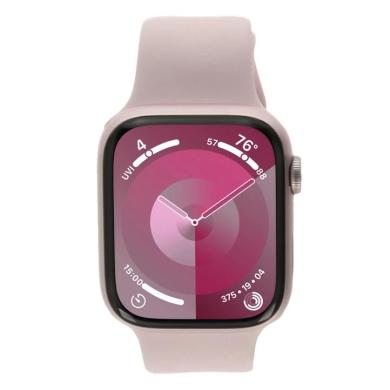 Apple Watch Series 9 Aluminiumgehäuse rosé 45mm Sportarmband hellrosa M/L (GPS)