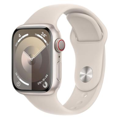 Apple Watch Series 9 Aluminiumgehäuse polarstern 41mm Sportarmband polarstern M/L (GPS)