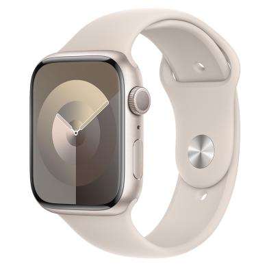 Apple Watch Series 9 Aluminiumgehäuse polarstern 45mm Sportarmband polarstern M/L (GPS)