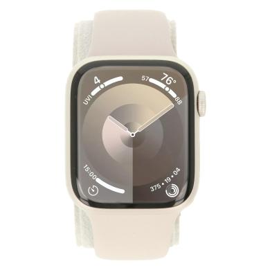 Apple Watch Series 9 Caja de aluminio blanco estrella 45mm Correa deportiva blanco estrella S/M (GPS + Cellular)