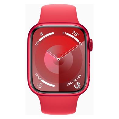Apple Watch Series 9 Aluminiumgehäuse rot 45mm Sportarmband rot S/M (GPS + Cellular)