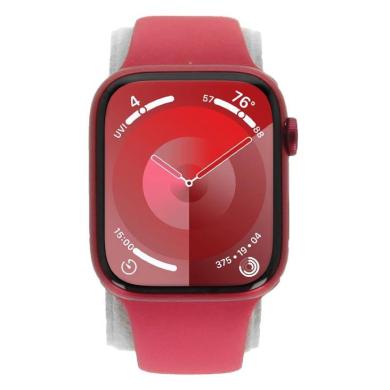 Apple Watch Series 9 Aluminiumgehäuse rot 45mm Sportarmband rot M/L (GPS + Cellular)