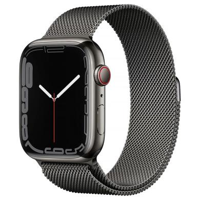 Apple Watch Series 9 Caja de acero inoxidableplata grafito 41mm Pulsera milanesa grafito (GPS + Cellular) - Reacondicionado: muy bueno | 30 meses de garantía | Envío gratuito