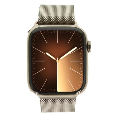 Apple Watch Series 9 Acciaio Inox oro 45mm Cinturino in maglia Milanese oro (GPS + Cellular) - Ricondizionato - Come nuovo - Grade A+