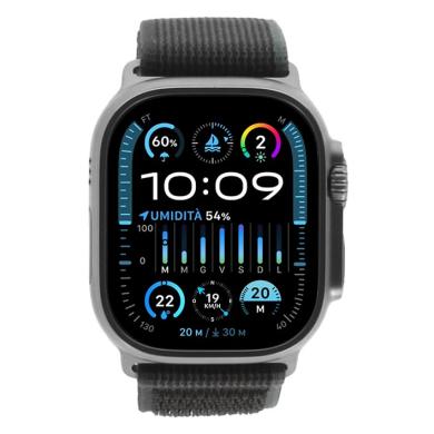 Apple Watch Ultra 2 Titangehäuse 49mm Trail Loop blau/schwarz S/M (GPS + Cellular)