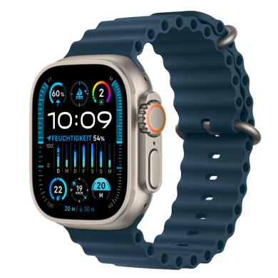 Apple Watch Ultra 2 Titane 49mm Océan Bracelet bleu (GPS + Cellular)