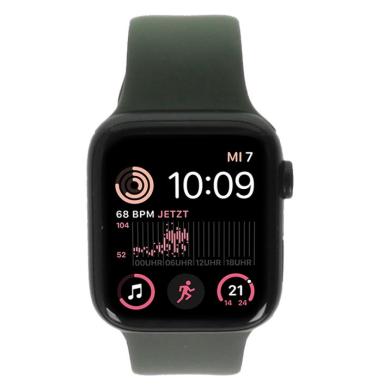 Apple Watch SE 2 Caja de aluminio medianoche 44mm Correa deportiva oliva (GPS)