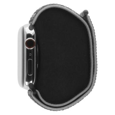 Apple Watch Series 8 Edelstahlgehäuse silber 45mm Sport Loop mitternacht (GPS + Cellular)