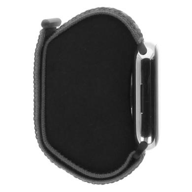 Apple Watch Series 8 Acciaio Inox argento 45mm Sport Loop mezzanotte (GPS + Cellular)