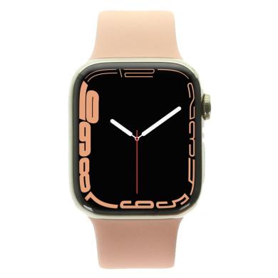 Apple Watch Series 7 Caja de acero inoxidable oro 45mm Correa deportiva uva (GPS + Celular)