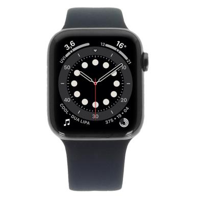 Apple Watch Series 6 Stainless Steel Case graphit 44mm Sportarmband dunkelmarine (GPS + Cellular)