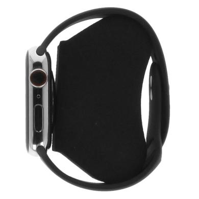 Apple Watch Series 8 Edelstahlgehäuse silber 45mm Sportarmband mitternacht (GPS + Cellular)